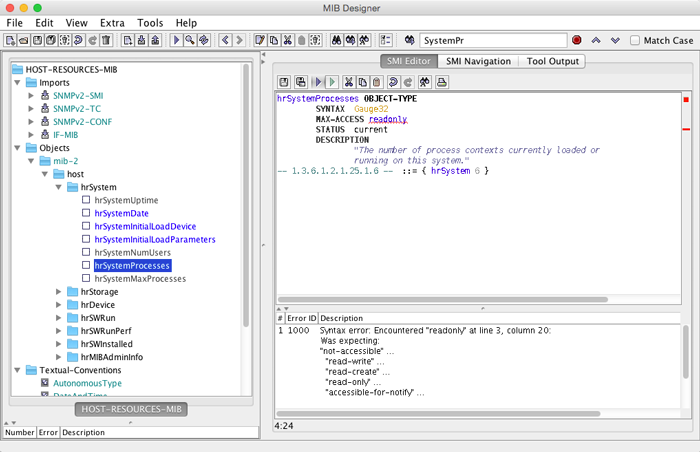MIB Designer Screenshot Main Window